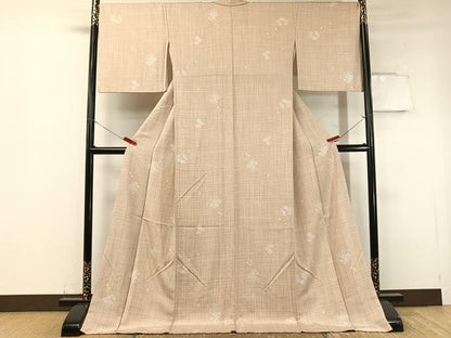 平和屋着物●上質な小紋 花丸文 ロング丈 正絹 逸品 CABC9649vp
