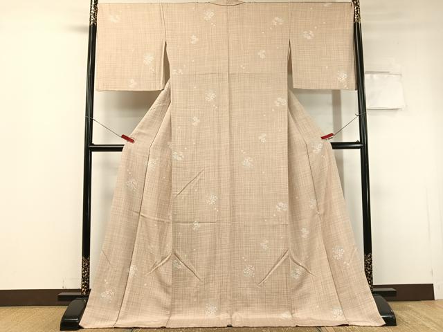 平和屋着物●上質な小紋 花丸文 ロング丈 正絹 逸品 CABC9649vp