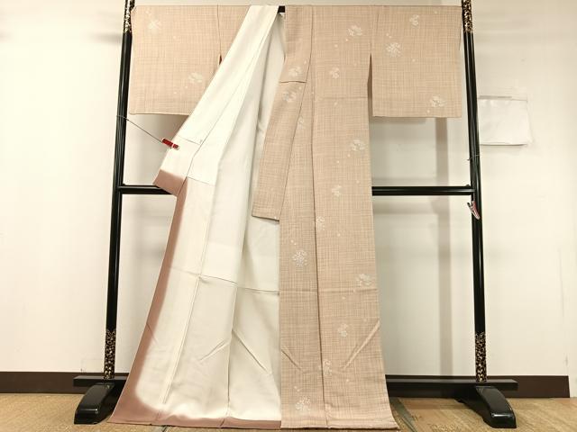 平和屋着物●上質な小紋 花丸文 ロング丈 正絹 逸品 CABC9649vp