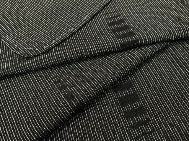 平和屋着物●本塩沢 吉祥文 黒地 正絹 逸品 未使用 CABC9650vp