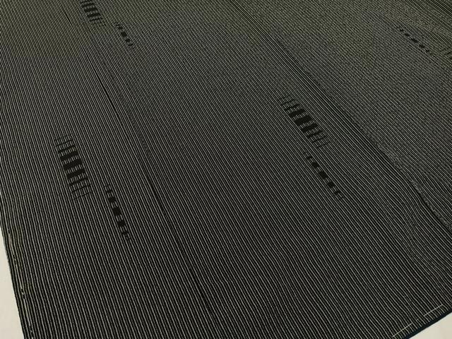 平和屋着物●本塩沢 吉祥文 黒地 正絹 逸品 未使用 CABC9650vp