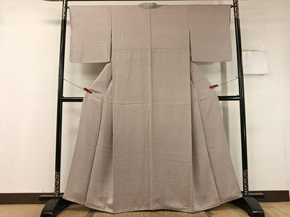 平和屋着物●上質なお召 更紗唐草文 さが美扱い 正絹 逸品 CABC9652vp