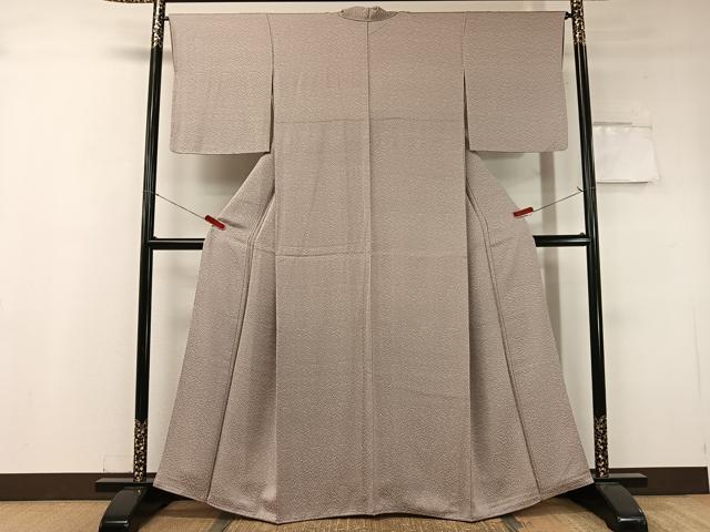平和屋着物●上質なお召 更紗唐草文 さが美扱い 正絹 逸品 CABC9652vp