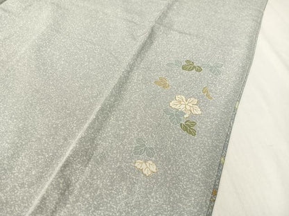 平和屋着物●訪問着 松竹梅冊子花文 たたき染め 金彩 正絹 逸品 CABC9654vp