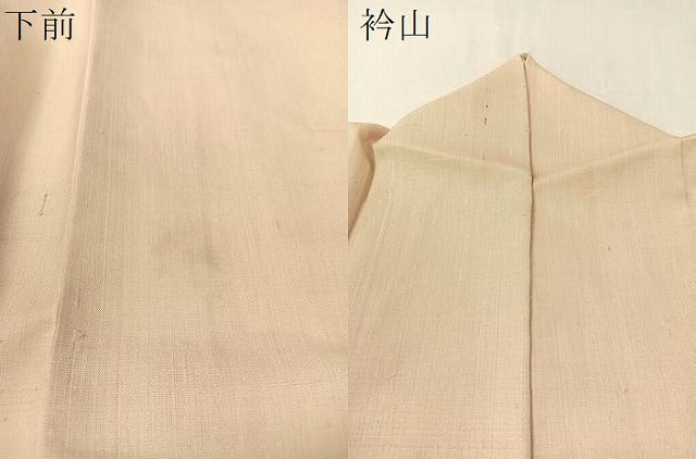 平和屋着物●染色作家 桐山紫香 手描き 訪問着 生紬 草花文 正絹 逸品 CABC9658vp