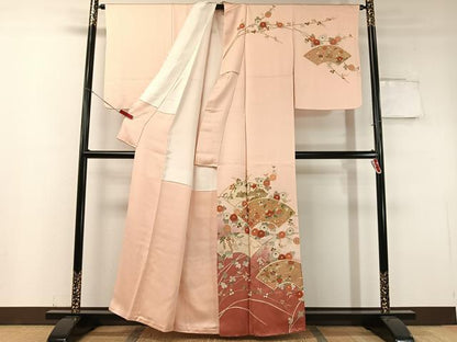 平和屋着物●訪問着 作家物 地紙花文 暈し染め 金彩 正絹 逸品 CABC9664vp