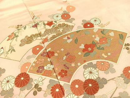 平和屋着物●訪問着 作家物 地紙花文 暈し染め 金彩 正絹 逸品 CABC9664vp