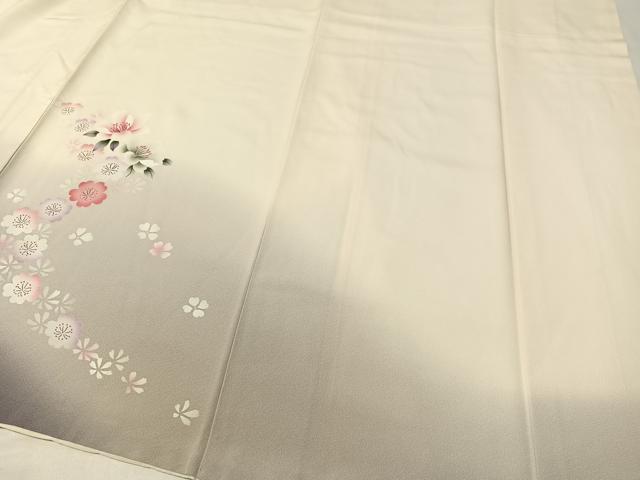 平和屋着物●豪華振袖 手描き 立波花文 暈し染め 正絹 逸品 CABC9666vp