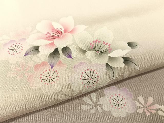平和屋着物●豪華振袖 手描き 立波花文 暈し染め 正絹 逸品 CABC9666vp