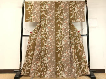 平和屋着物●上質な小紋 辻が花 阪急百貨店扱い 正絹 逸品 CABC9671vp