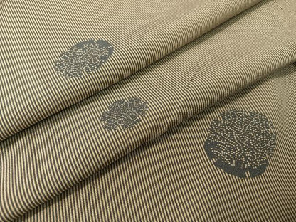 平和屋着物●江戸小紋 万筋 雪輪重ね 虫襖色×榛色 正絹 逸品 CABC9672vp