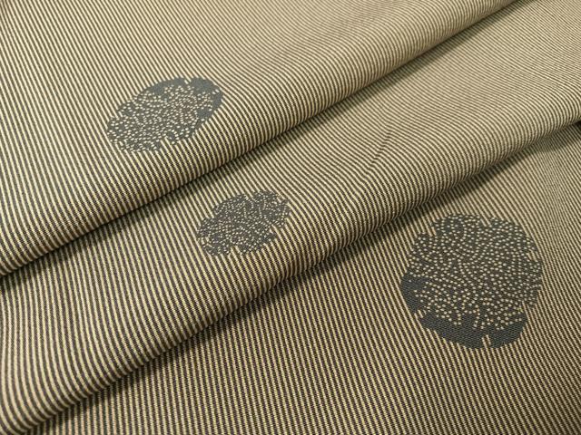 平和屋着物●江戸小紋 万筋 雪輪重ね 虫襖色×榛色 正絹 逸品 CABC9672vp