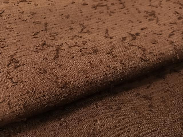 平和屋着物●男性 ひげ紬 羽織セット 着物：茶褐色 羽織：梅幸茶色 正絹 逸品 CABC9675vp