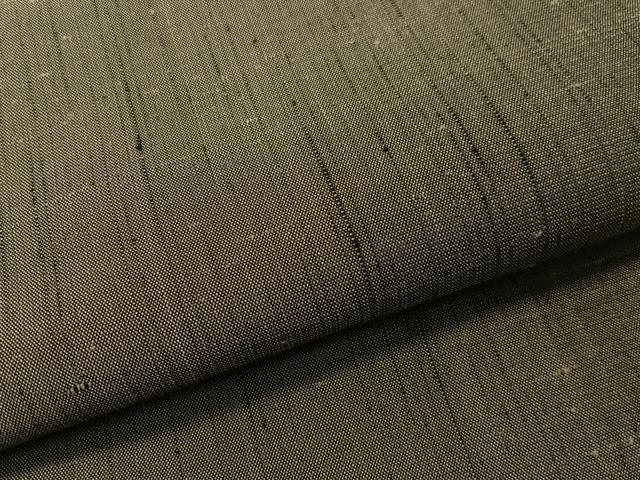 平和屋着物●男性 紬 アンサンブル 長襦袢セット 鶸茶色 正絹 逸品 CABC9676vp
