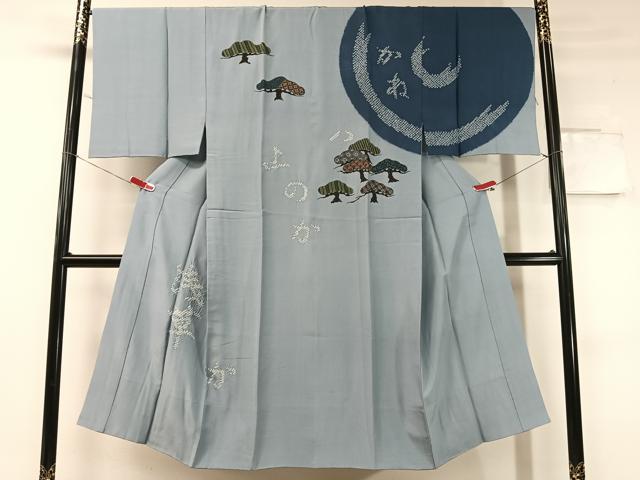 平和屋着物●男性 紬 アンサンブル 長襦袢セット 鶸茶色 正絹 逸品 CABC9676vp