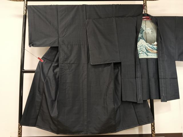 平和屋着物●男性 本場大島紬 アンサンブル 80亀甲 総詰め 正絹 逸品 未使用 CABC9677vp