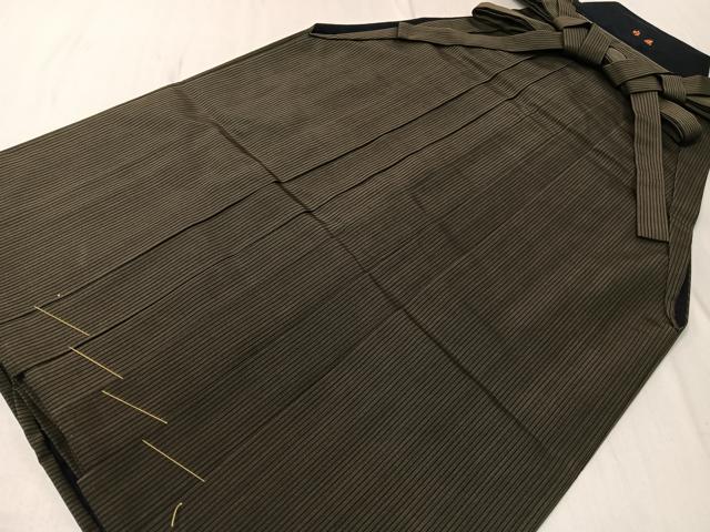平和屋着物●男性 馬乗り袴 縞 正絹 逸品 未使用 CABC9682vp