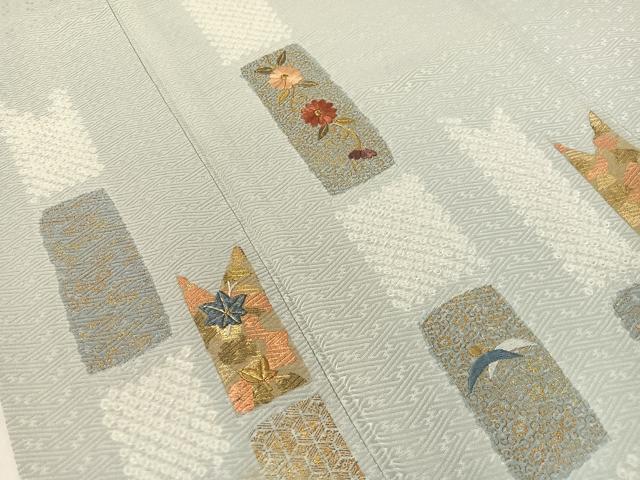 平和屋着物●訪問着 絞り 刺繍 吉祥花文 金彩 正絹 逸品 CABC9684vp