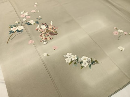 平和屋着物●訪問着 友禅 作家物 手描き 童子遊び 暈し染め 正絹 逸品 CABC9686vp