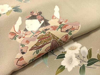 平和屋着物●訪問着 友禅 作家物 手描き 童子遊び 暈し染め 正絹 逸品 CABC9686vp