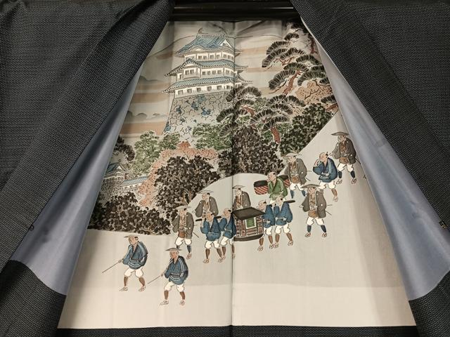 平和屋着物●男性 本場大島紬 アンサンブル 長襦袢セット 100亀甲 総詰め 正絹 逸品 CABC9689vp