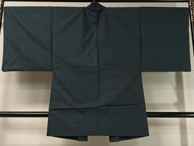 平和屋着物●男性 本場大島紬 アンサンブル 長襦袢セット 100亀甲 総詰め 正絹 逸品 CABC9689vp