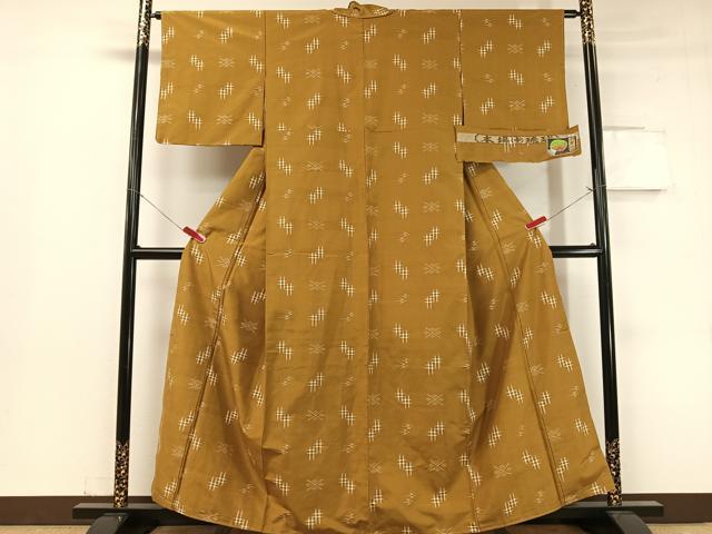 平和屋着物●本場琉球絣 証紙付き 正絹 逸品 未使用 CABC9693vp