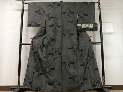 平和屋着物●本場大島紬 9マルキ たかし織物謹製 霞花文 証紙付き 正絹 逸品 未使用 CABC9695vp