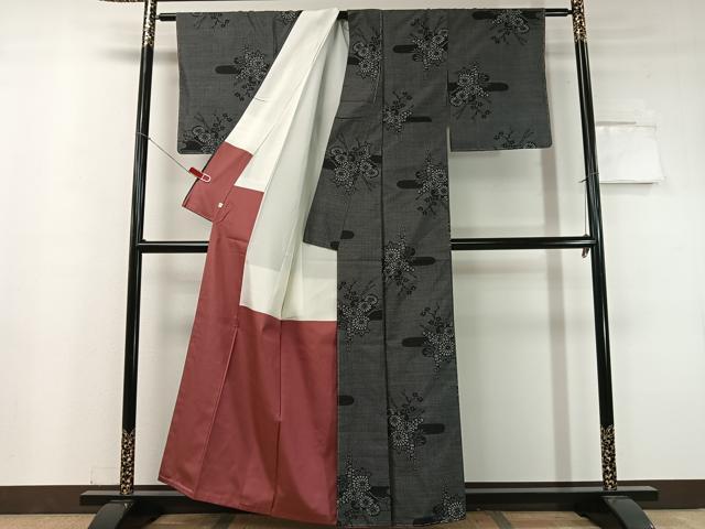 平和屋着物●本場大島紬 9マルキ たかし織物謹製 霞花文 証紙付き 正絹 逸品 未使用 CABC9695vp