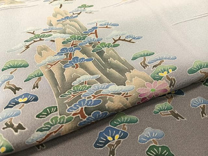 平和屋着物●本加賀友禅作家 染元千紅代表 寺西一紘 色留袖 水辺風景文 暈し染め 正絹 逸品 CABC9696vp