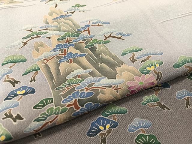 平和屋着物●本加賀友禅作家 染元千紅代表 寺西一紘 色留袖 水辺風景文 暈し染め 正絹 逸品 CABC9696vp