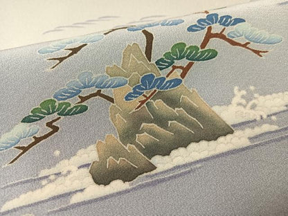 平和屋着物●本加賀友禅作家 染元千紅代表 寺西一紘 色留袖 水辺風景文 暈し染め 正絹 逸品 CABC9696vp