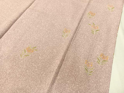 平和屋着物●京友禅の第一人者 松井青々 訪問着 松竹梅地紙花文 たたき染め 金彩 正絹 逸品 未使用 CABC9698vp