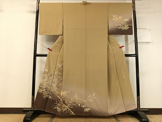 平和屋着物●金彩友禅 卓越技能者・名工・和田光正 訪問着 光正高蒔絵 暈し染め 正絹 逸品 未使用 CABC9699vp