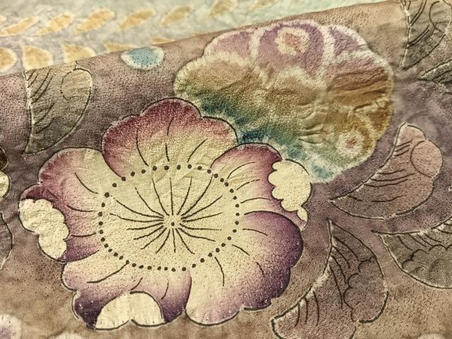 平和屋着物●訪問着 泰常 絞り 辻が花 暈し染め 銀通し地 正絹 逸品 CABC9701vp
