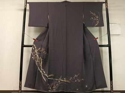 平和屋着物●山口美術織物　皇室　伊勢神宮御用　西陣織　訪問着　総刺繍　竹屋町刺繍　駒刺繍　鬘帯花文　金銀糸　正絹　逸品　CABC9703vp