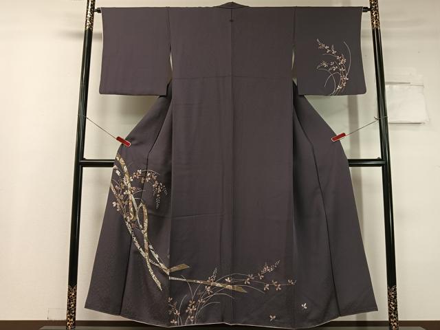 平和屋着物●山口美術織物　皇室　伊勢神宮御用　西陣織　訪問着　総刺繍　竹屋町刺繍　駒刺繍　鬘帯花文　金銀糸　正絹　逸品　CABC9703vp