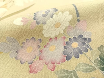 平和屋着物●訪問着 友禅 草花文 暈し染め 正絹 逸品 CABC9706vp
