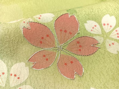 平和屋着物●豪華振袖 駒刺繍 舞桜 暈し染め 銀通し地 やまと誂製 正絹 逸品 CABC9707vp