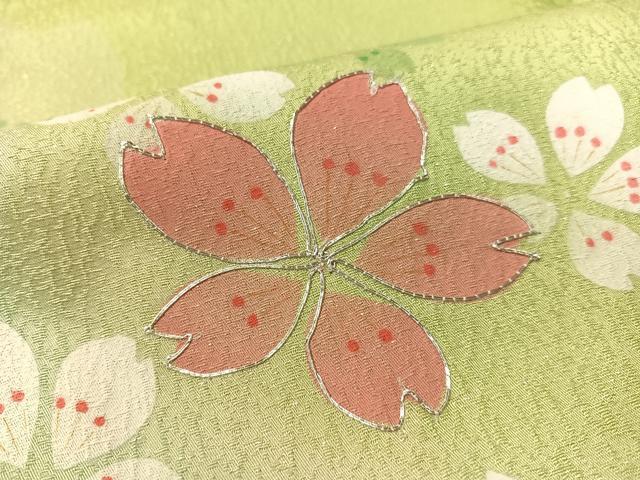 平和屋着物●豪華振袖 駒刺繍 舞桜 暈し染め 銀通し地 やまと誂製 正絹 逸品 CABC9707vp
