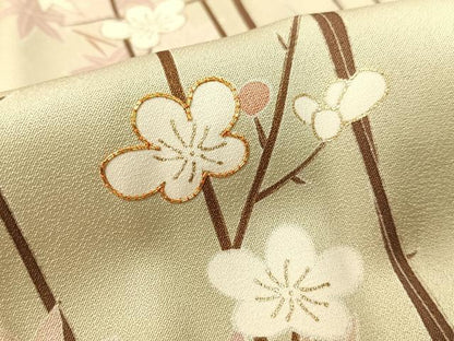 平和屋着物●訪問着 駒刺繍 流水枝梅楓文 暈し染め 金彩 正絹 逸品 CABC9711vp