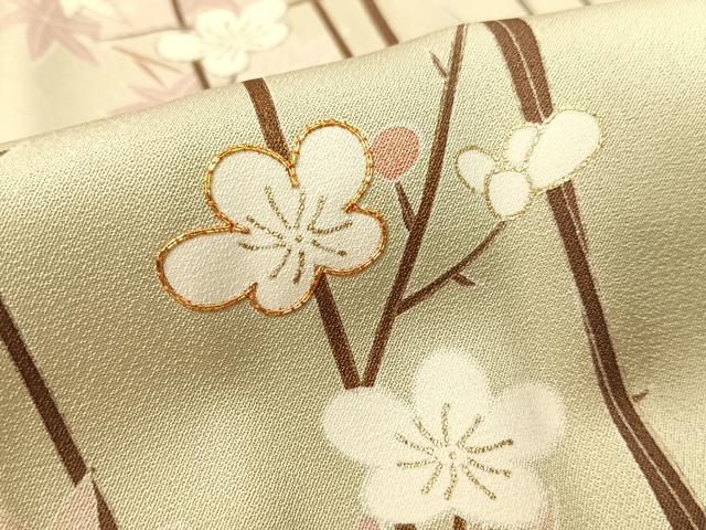 平和屋着物●訪問着 駒刺繍 流水枝梅楓文 暈し染め 金彩 正絹 逸品 CABC9711vp