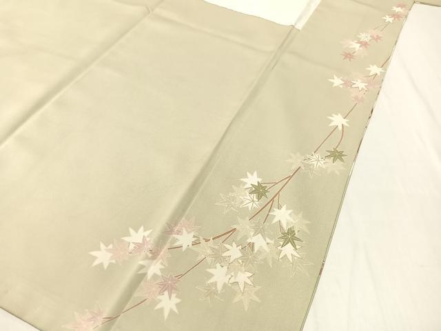 平和屋着物●訪問着 駒刺繍 流水枝梅楓文 暈し染め 金彩 正絹 逸品 CABC9711vp