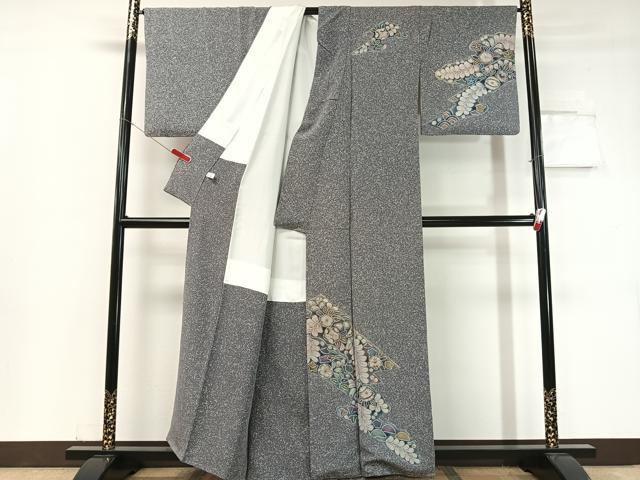 平和屋着物●樋熊哲也 訪問着 辻が花 絞り 手描き たたき染め 正絹 逸品 CABC9713vp
