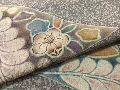平和屋着物●樋熊哲也 訪問着 辻が花 絞り 手描き たたき染め 正絹 逸品 CABC9713vp
