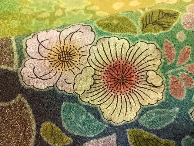 平和屋着物●豪華振袖 辻が花 絞り 暈し染め 金彩 京都きもの友禅扱い 正絹 逸品 CABC9716vp