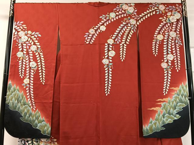 平和屋着物●越後十日町の一流染匠 桐屋・翠山工房 振袖 臈纐纈師 絞り 辻が花 暈し染め 銀通し地 正絹 逸品 CABC9717vp