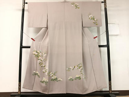 平和屋着物●本加賀友禅作家 鶴見保次 訪問着 花篭文 暈し染め 正絹 逸品 CABC9723vp
