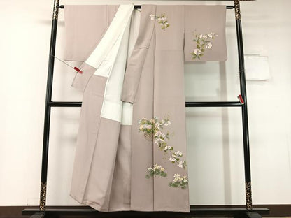 平和屋着物●本加賀友禅作家 鶴見保次 訪問着 花篭文 暈し染め 正絹 逸品 CABC9723vp