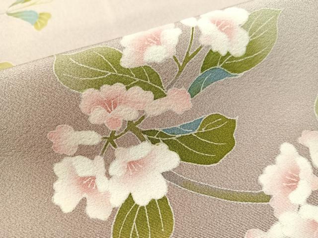 平和屋着物●本加賀友禅作家 鶴見保次 訪問着 花篭文 暈し染め 正絹 逸品 CABC9723vp